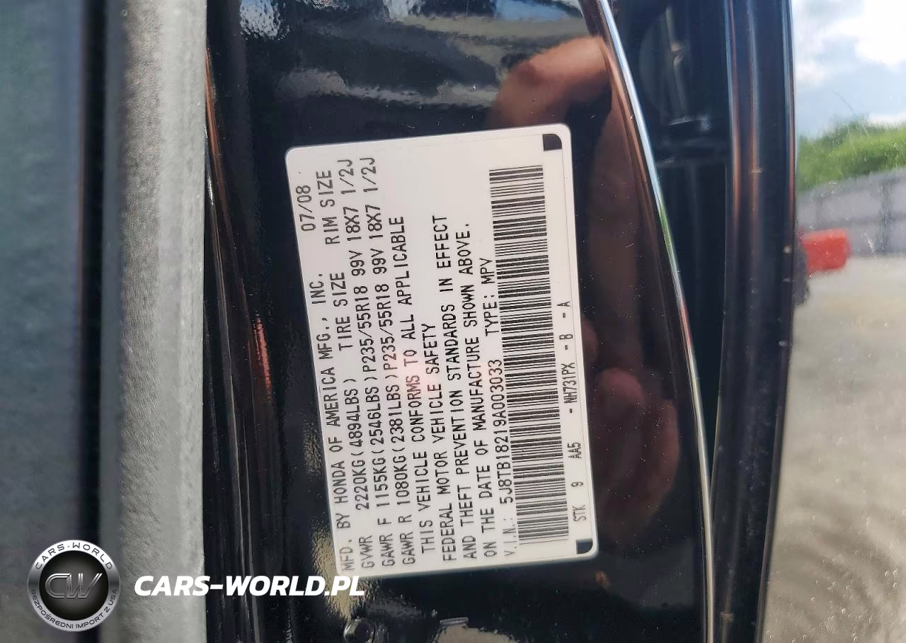 2009 Acura Rdx VIN:5J8TB18219A003033 - 13