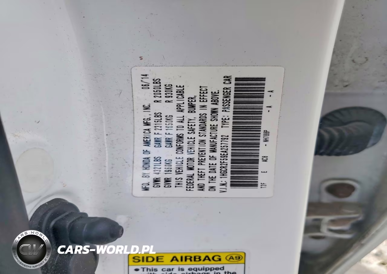 2014 Honda Accord Sport VIN:1HGCR2F59EA257792 - 12
