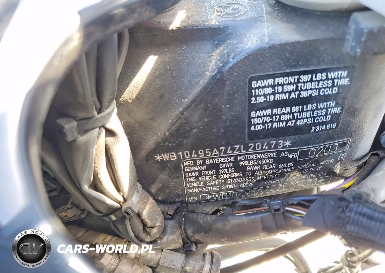2004 BMW R1150 Gs VIN:WB10495A74ZL20473 - 8