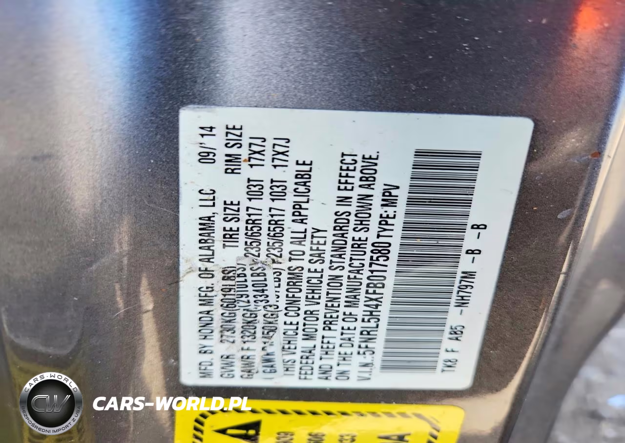 2015 Honda Odyssey Ex VIN:5FNRL5H4XFB017580 - 13