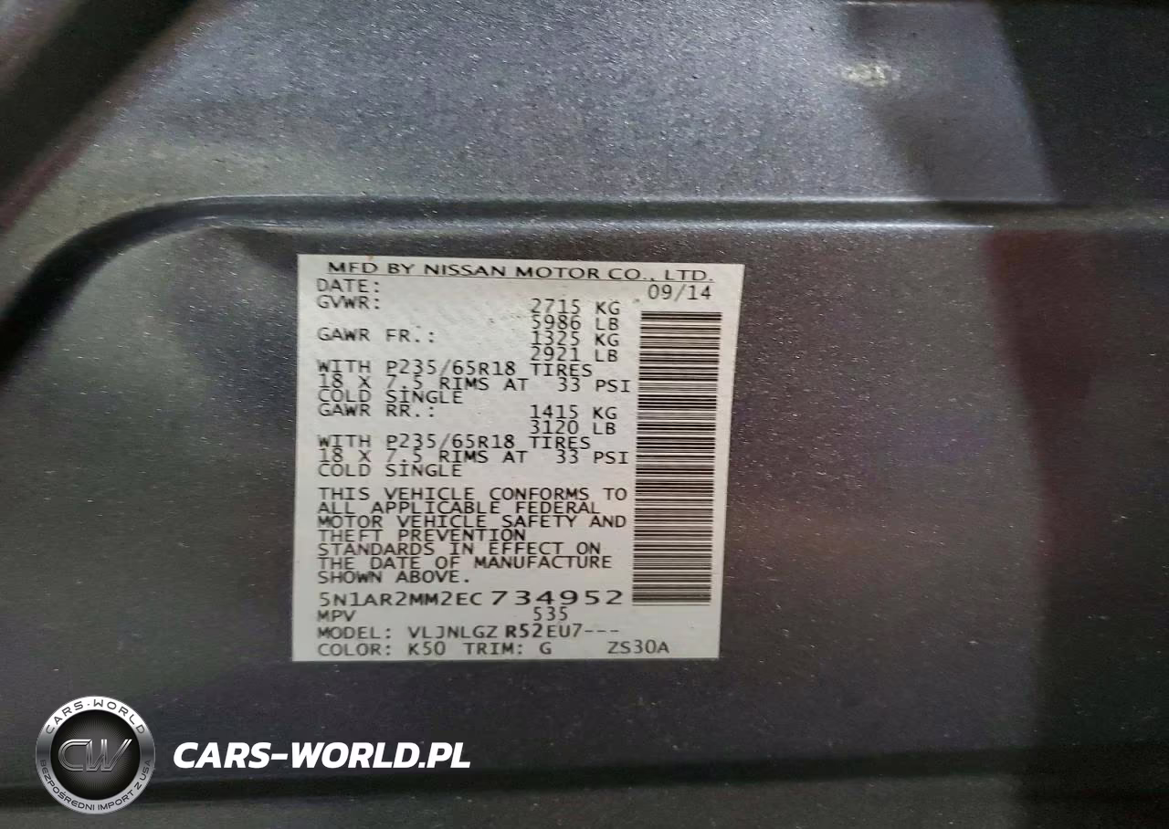 2014 Nissan Pathfinder Sl VIN:5N1AR2MM2EC734952 - 13