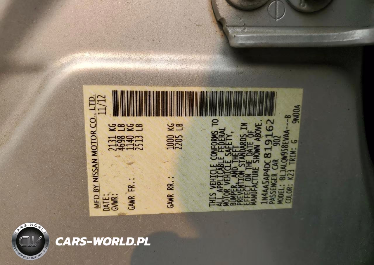 2013 Nissan Maxima VIN:1N4AA5AP4DC819162 - 13