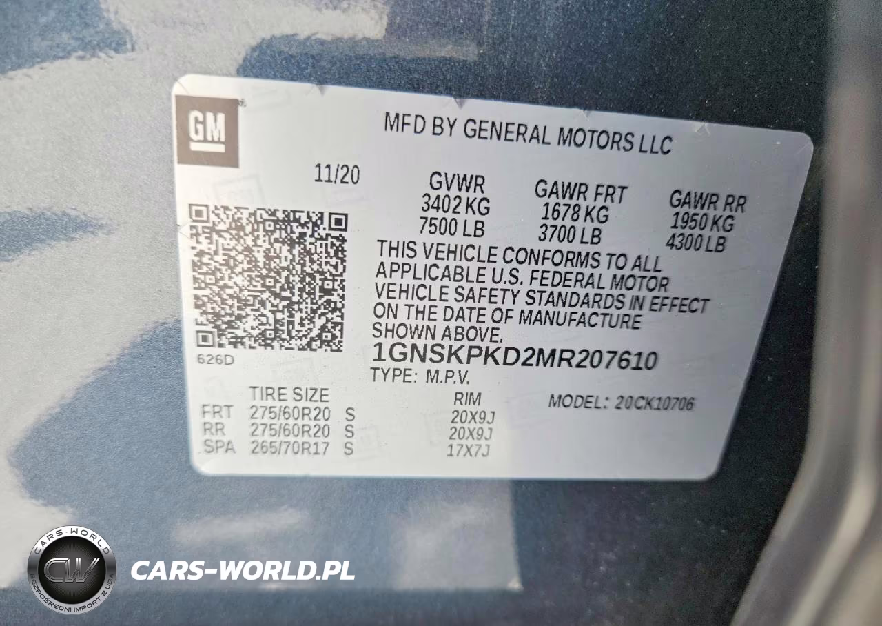 2021 Chevrolet Tahoe 4Wd Z71 VIN:1GNSKPKD2MR207610 - 14