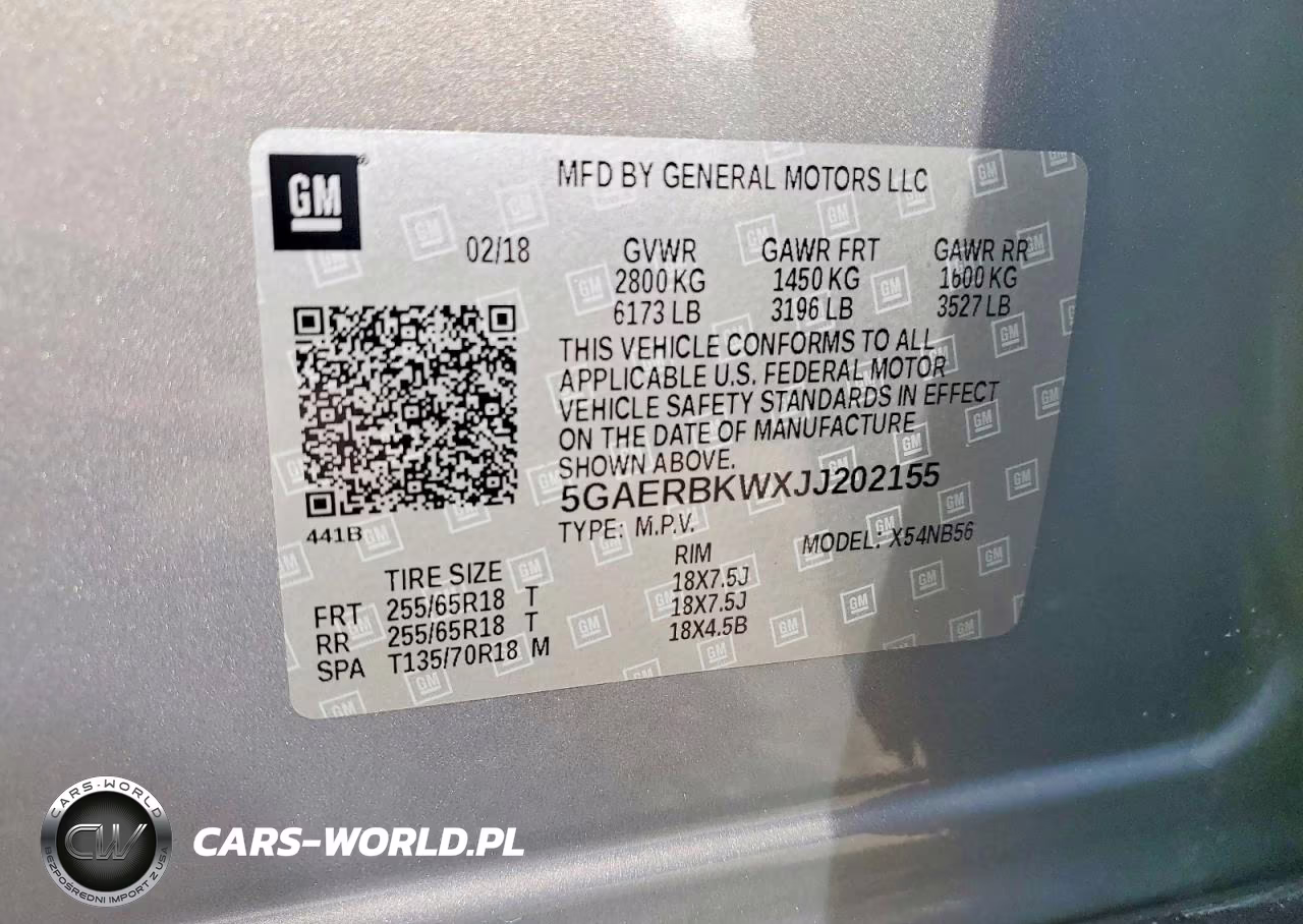2018 BUICK ENCLAVE ESSENCE VIN:5GAERBKWXJJ202155 - 13