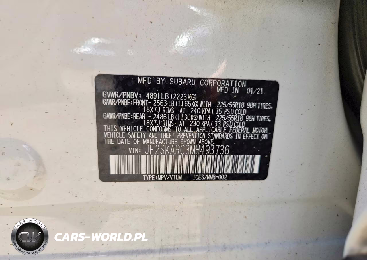 2021 Subaru Forester Sport VIN:JF2SKARC3MH493736 - 13