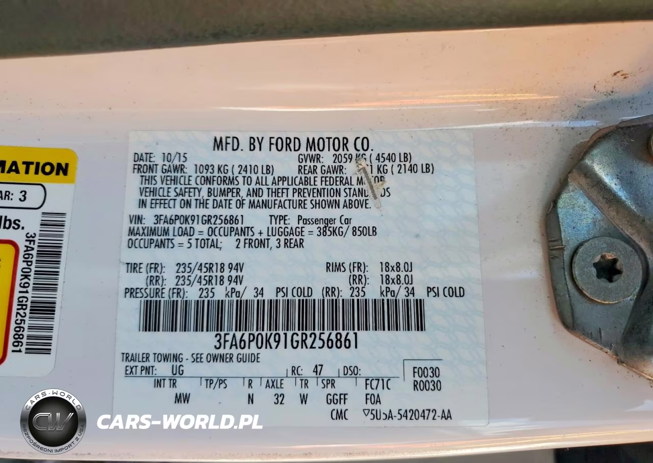 2016 Ford Fusion VIN:3FA6P0K91GR256861 - 12