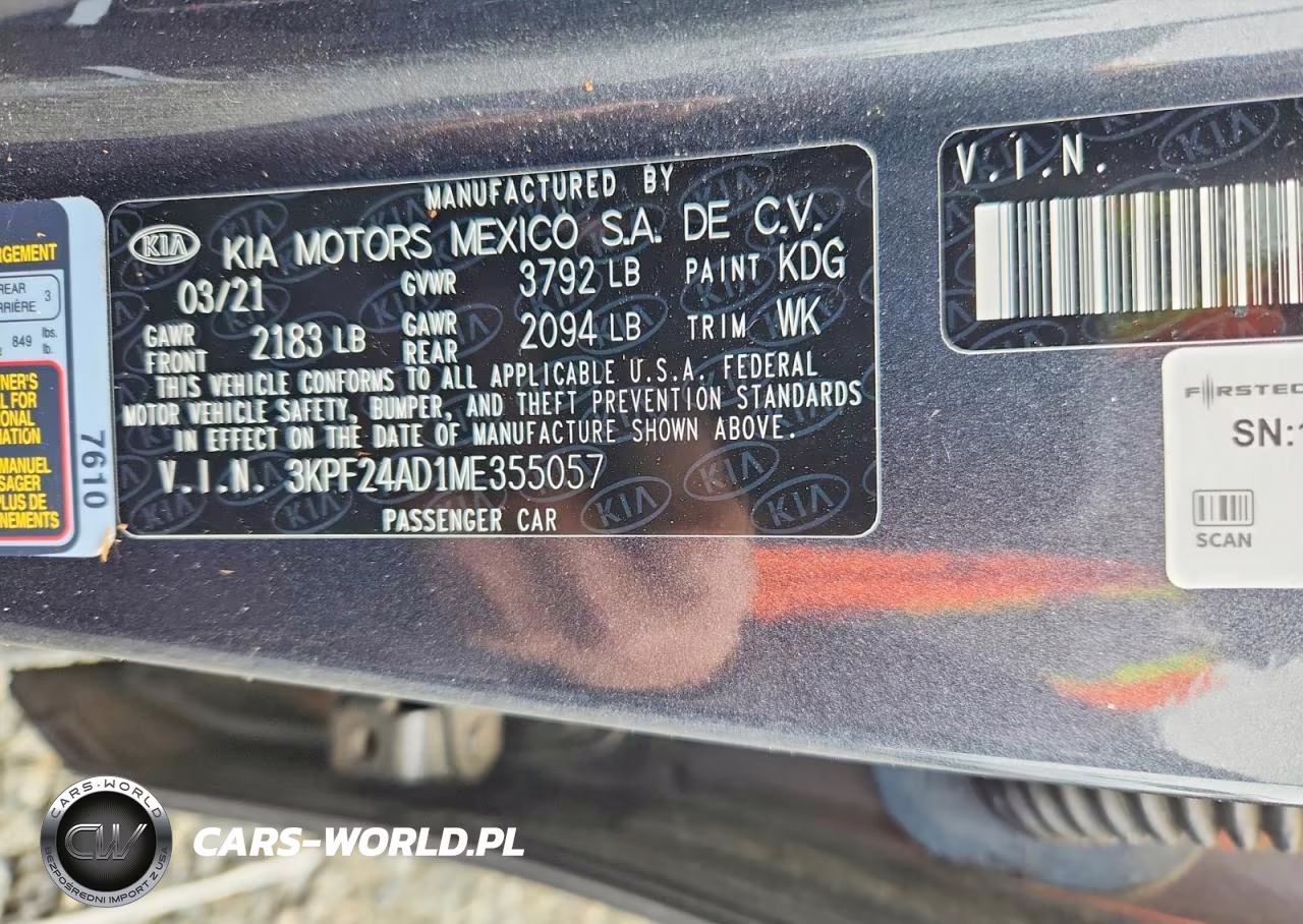 2021 Kia Forte Lxs VIN:3KPF24AD1ME355057 - 12