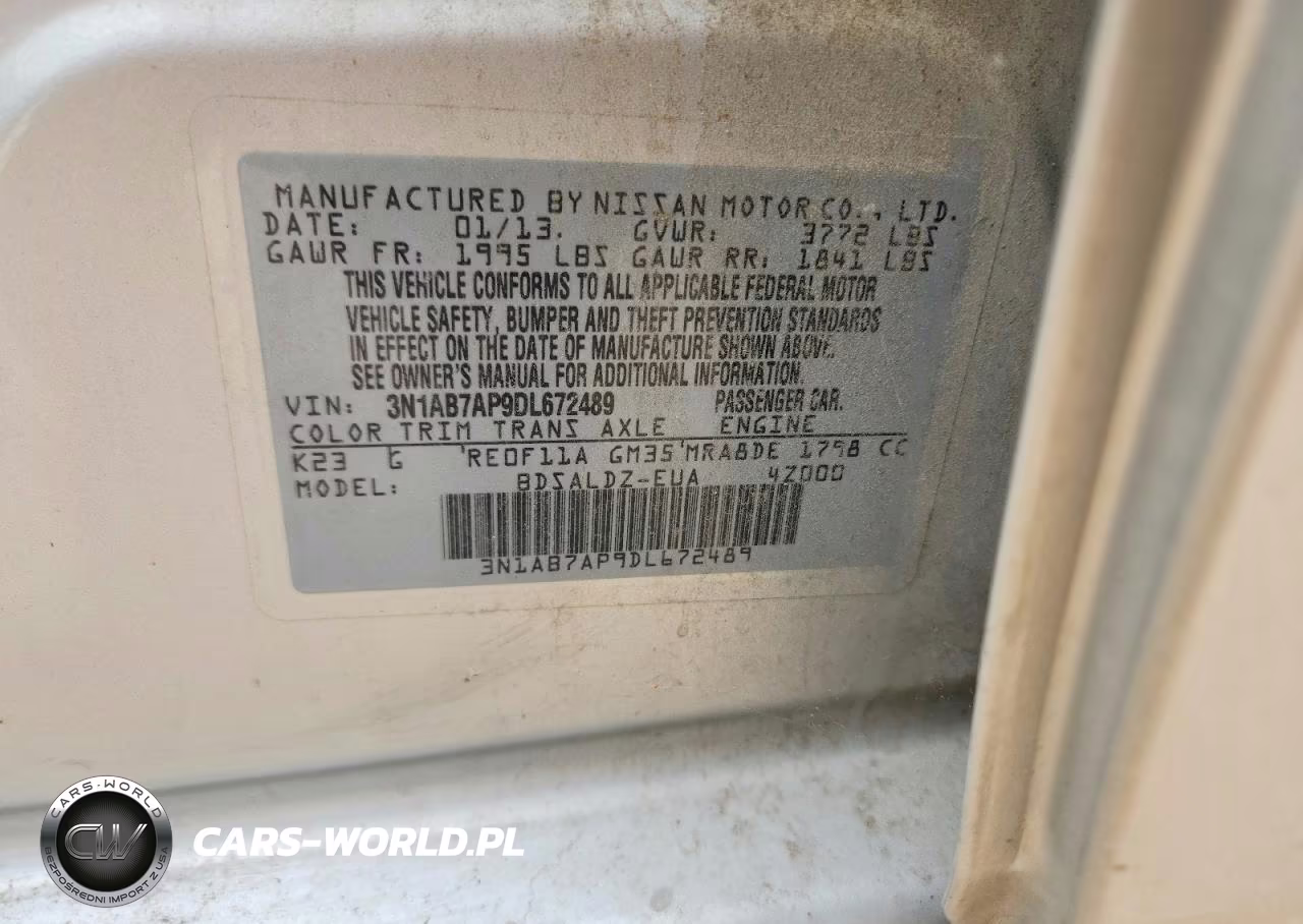 2013 Nissan Sentra S VIN:3N1AB7AP9DL672489 - 13