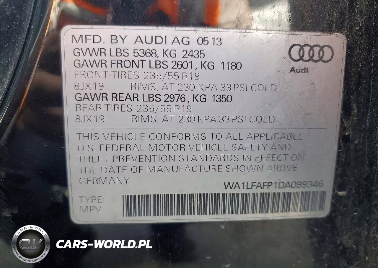 2013 Audi Q5 Premium Plus VIN:WA1LFAFP1DA099346 - 12