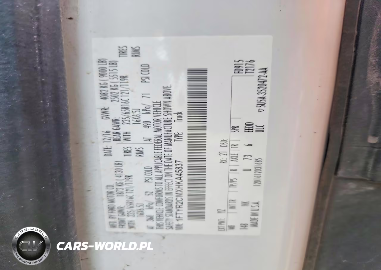 2017 Ford Transit T-250 VIN:1FTYR2CMXHKA45837 - 13