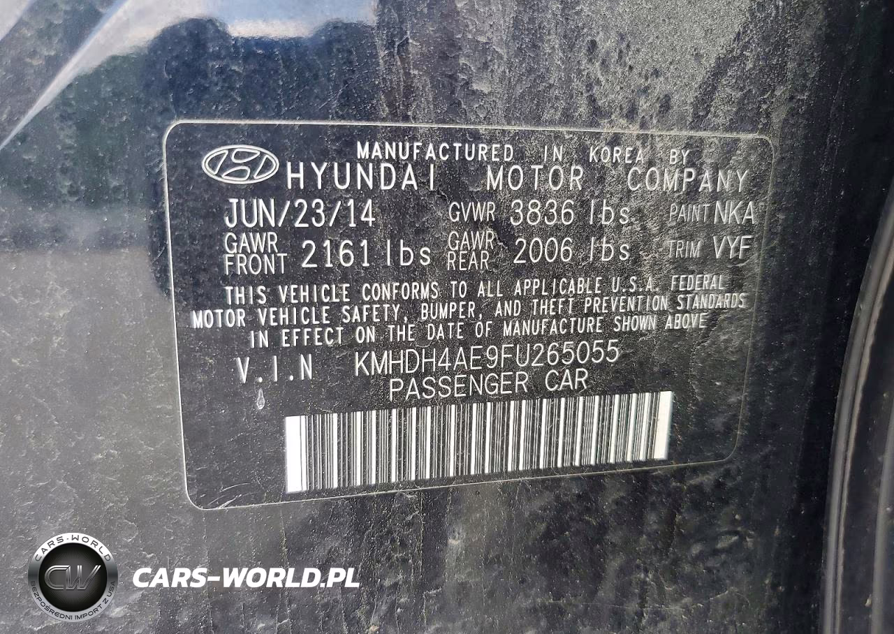 2015 Hyundai Elantra Se VIN:KMHDH4AE9FU265055 - 12
