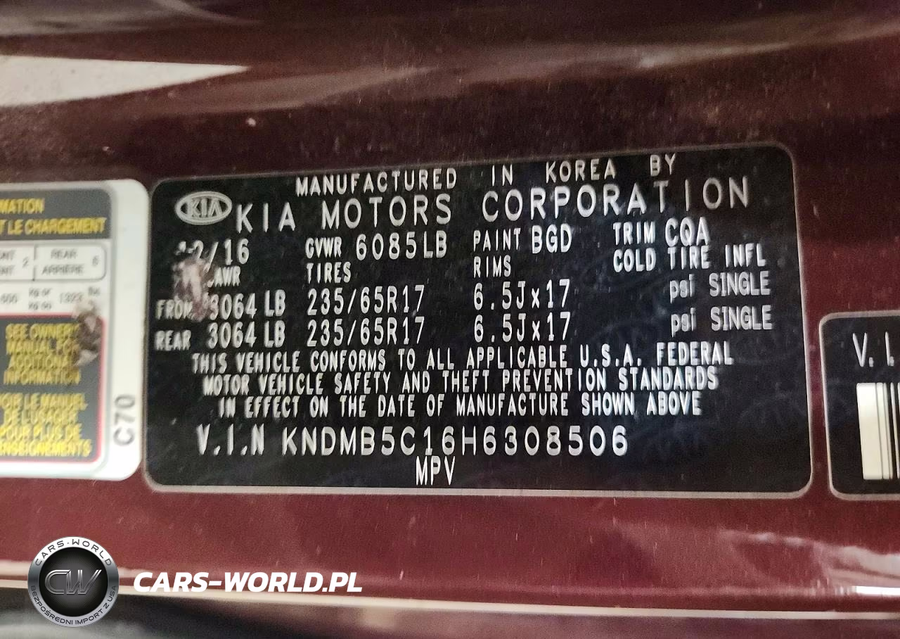 2017 Kia Sedona Lx VIN:KNDMB5C16H6308506 - 13