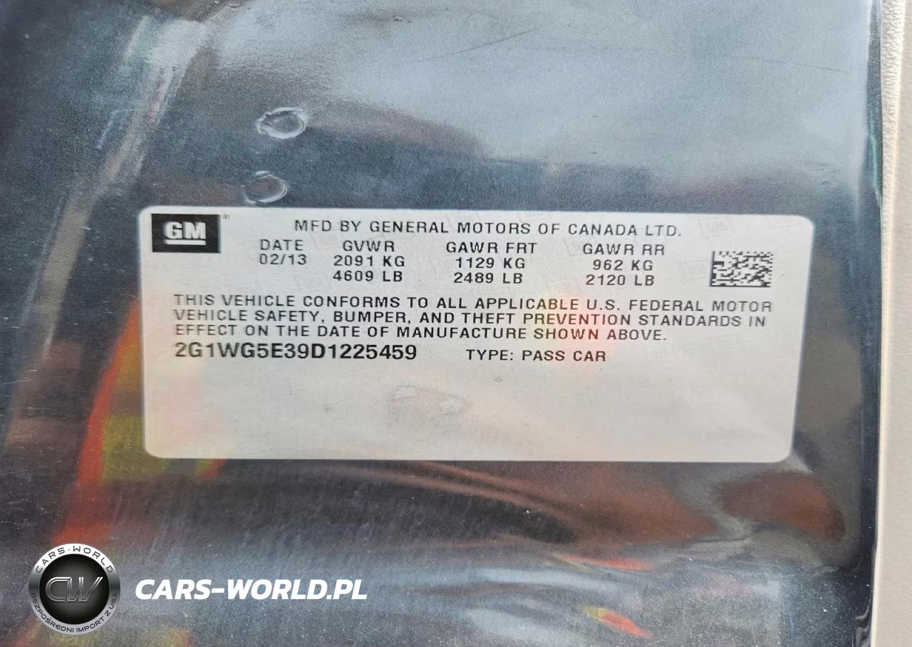 2013 Chevrolet Impala Lt VIN:2G1WG5E39D1225459 - 12