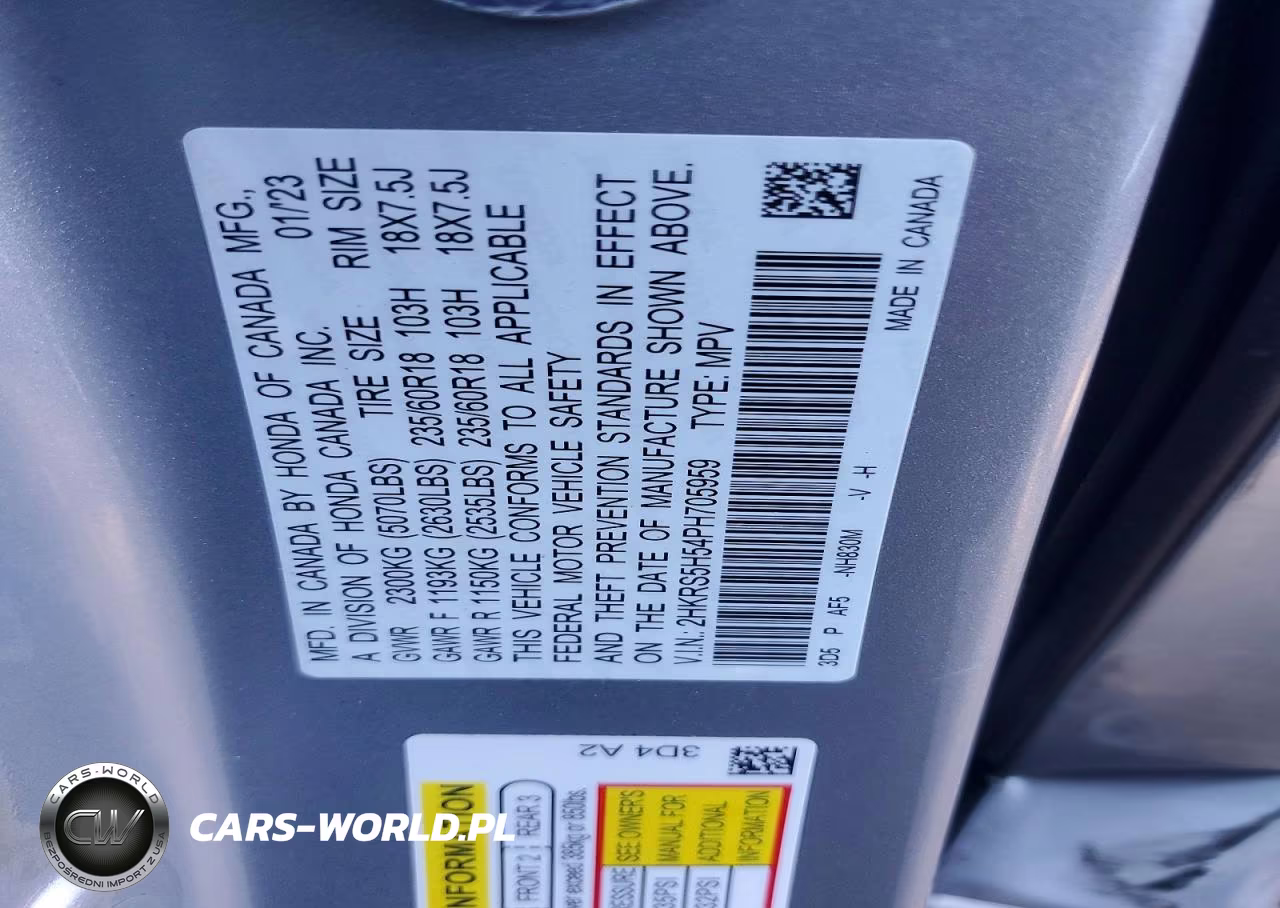 2023 Honda Cr-V Sport VIN:2HKRS5H54PH705959 - 13