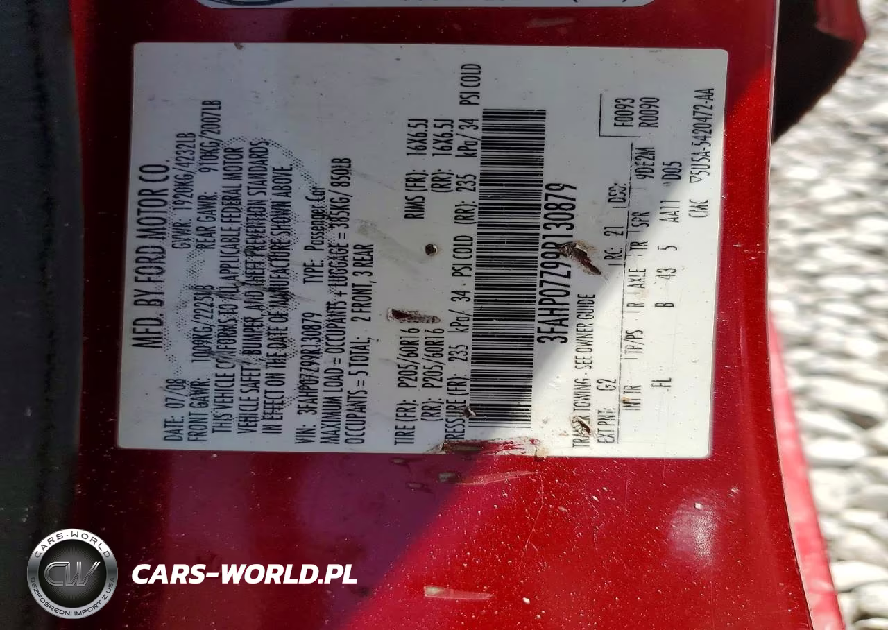 2009 Ford Fusion Se VIN:3FAHP07Z99R130879 - 12