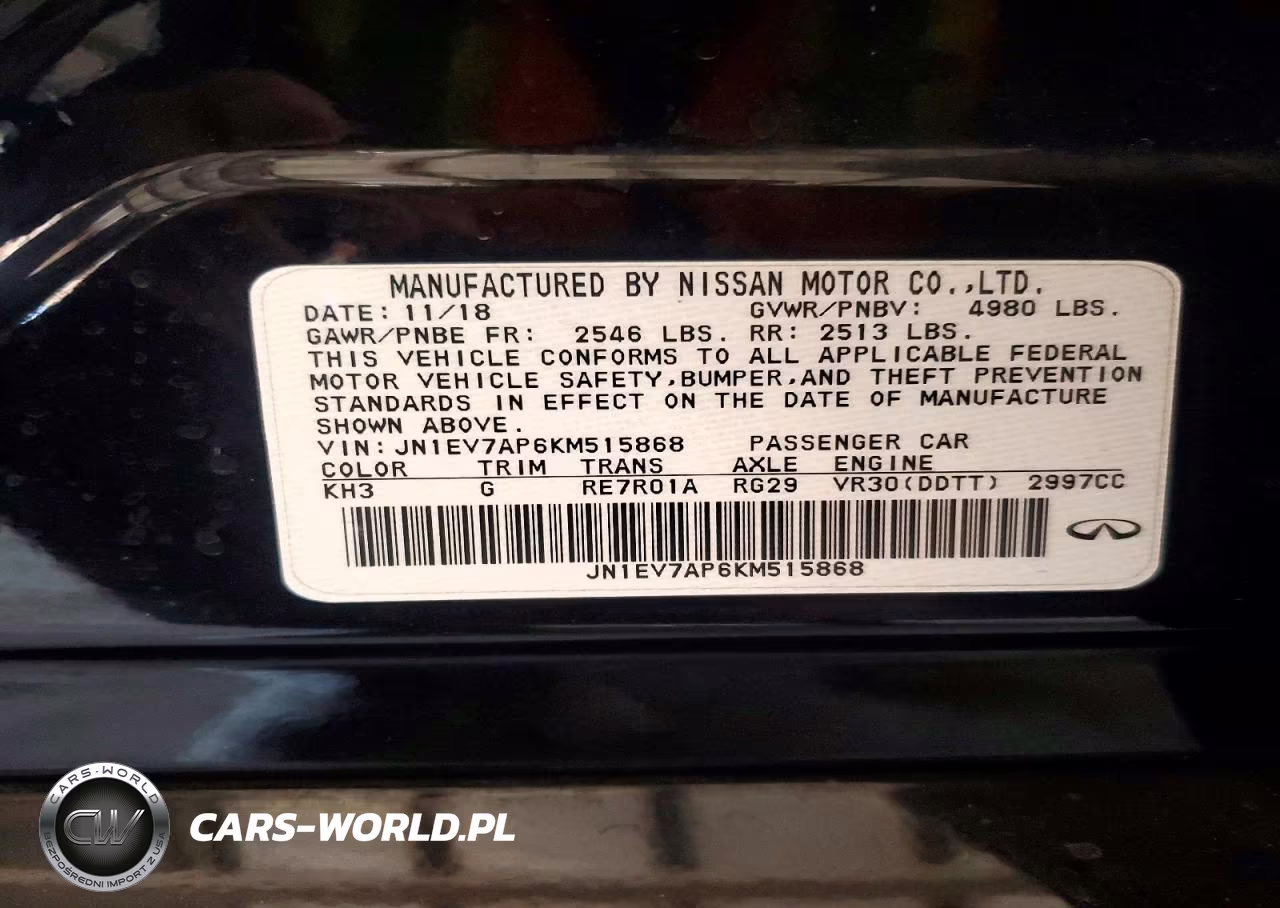 2019 Infiniti Q50 3.0T Luxe VIN:JN1EV7AP6KM515868 - 12