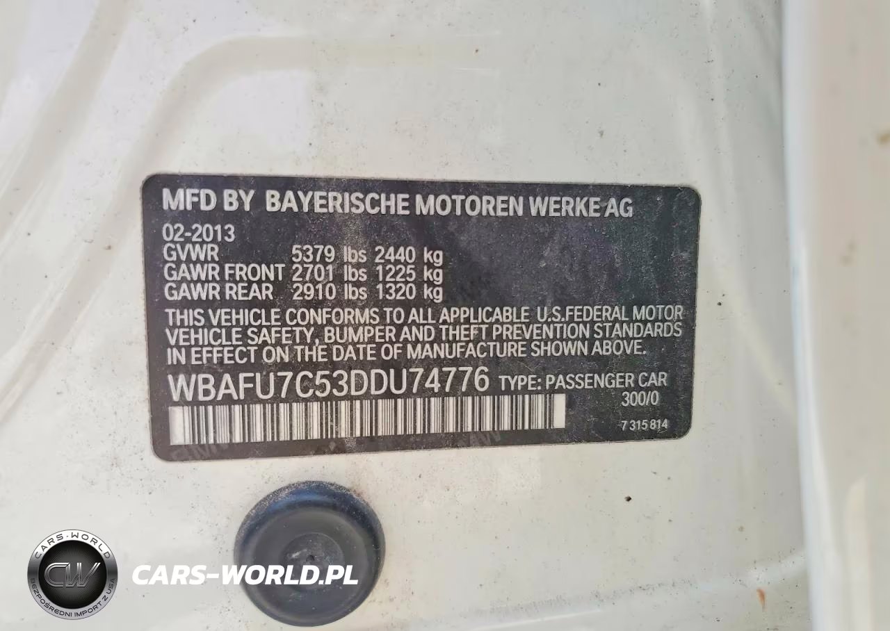 2013 BMW 535 Xi VIN:WBAFU7C53DDU74776 - 12