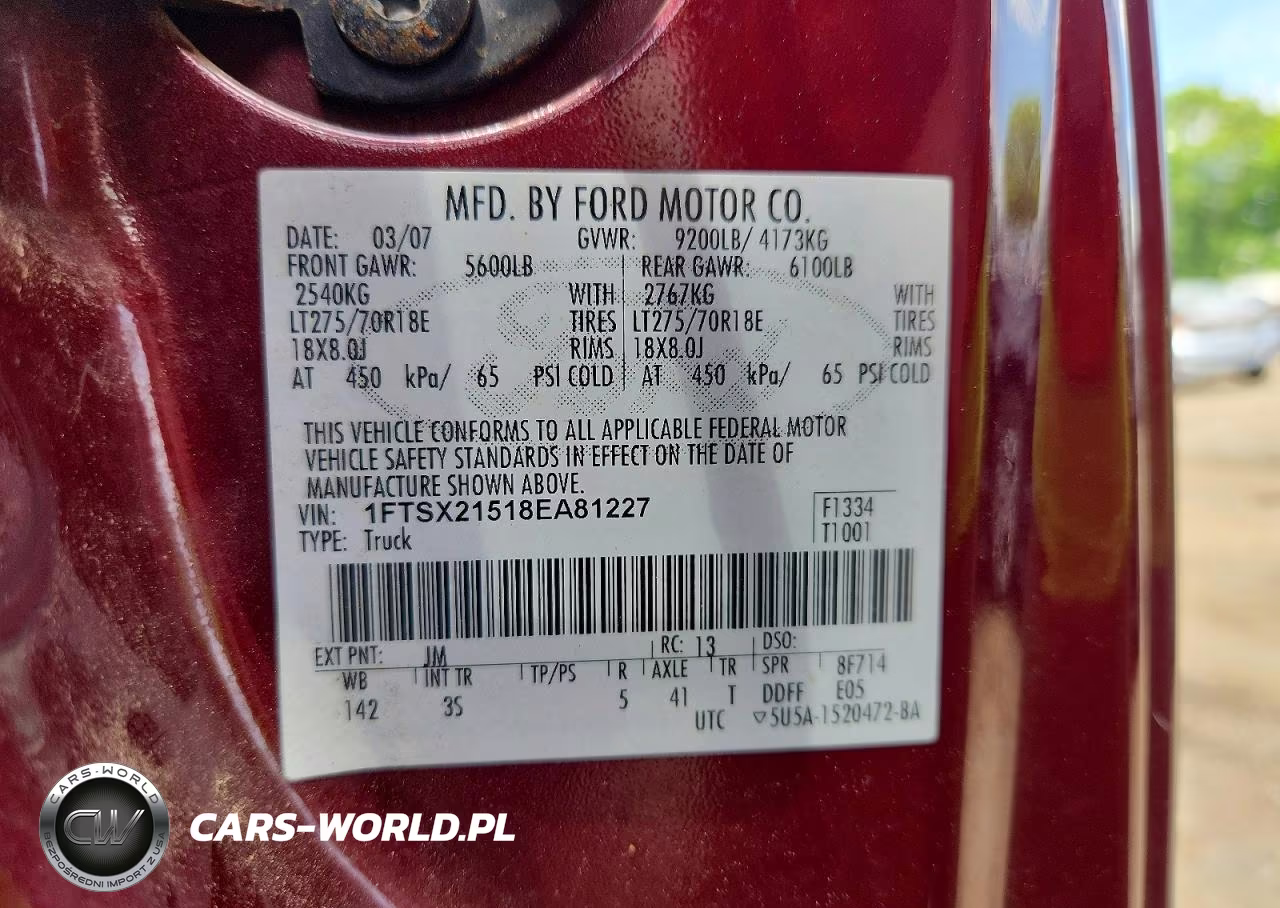 2008 Ford F250 Super Duty VIN:1FTSX21518EA81227 - 13