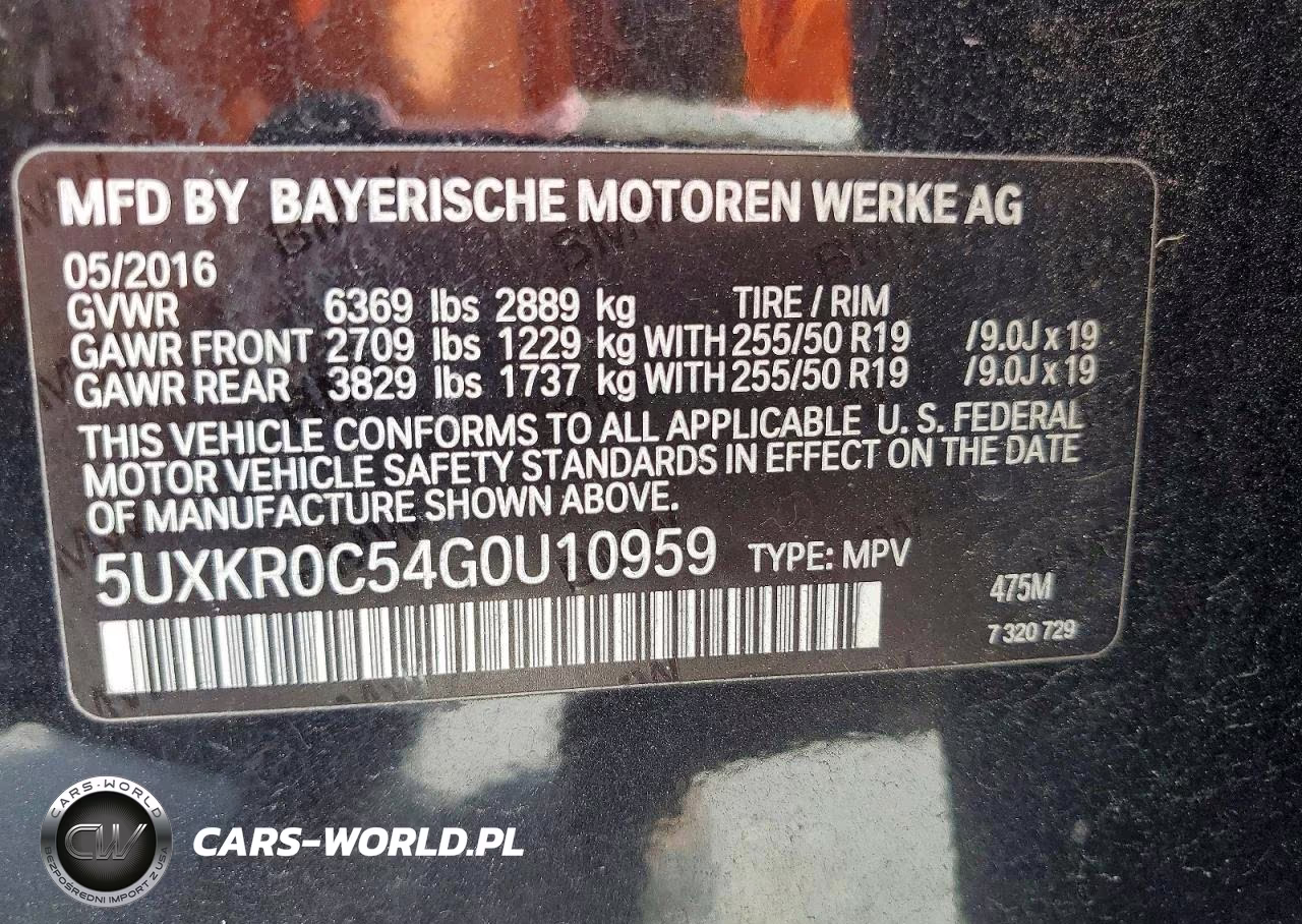 2016 BMW X5 xDrive35I VIN:5UXKR0C54G0U10959 - 14