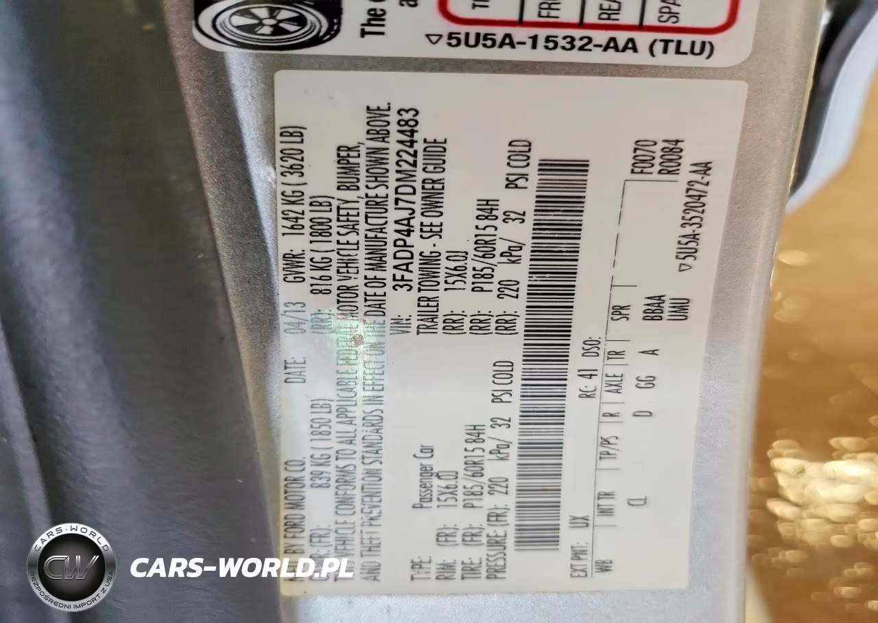 2013 Ford Fiesta S VIN:3FADP4AJ7DM224483 - 12