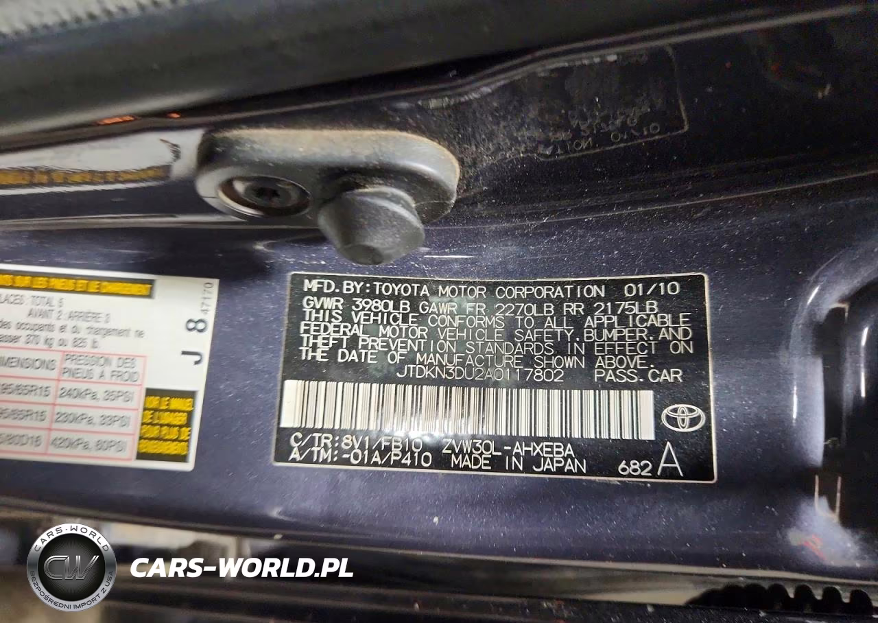 2010 Toyota Prius Iii VIN:JTDKN3DU2A0117802 - 12