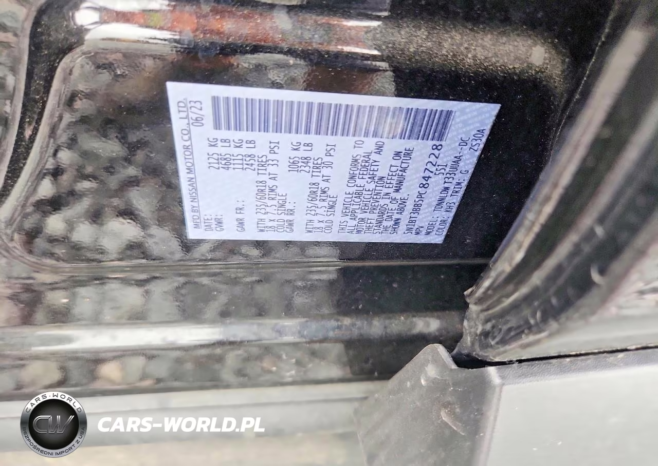 2023 Nissan Rogue Sv VIN:5N1BT3BB5PC847228 - 14