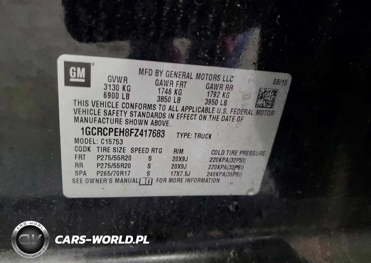 2015 Chevrolet Silverado C1500 VIN:1GCRCPEH8FZ417683 - 12