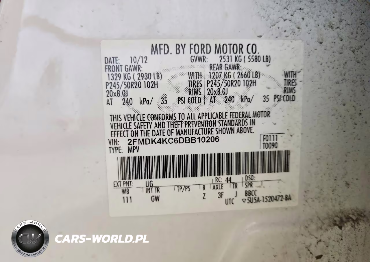 2013 Ford Edge Limited VIN:2FMDK4KC6DBB10206 - 13