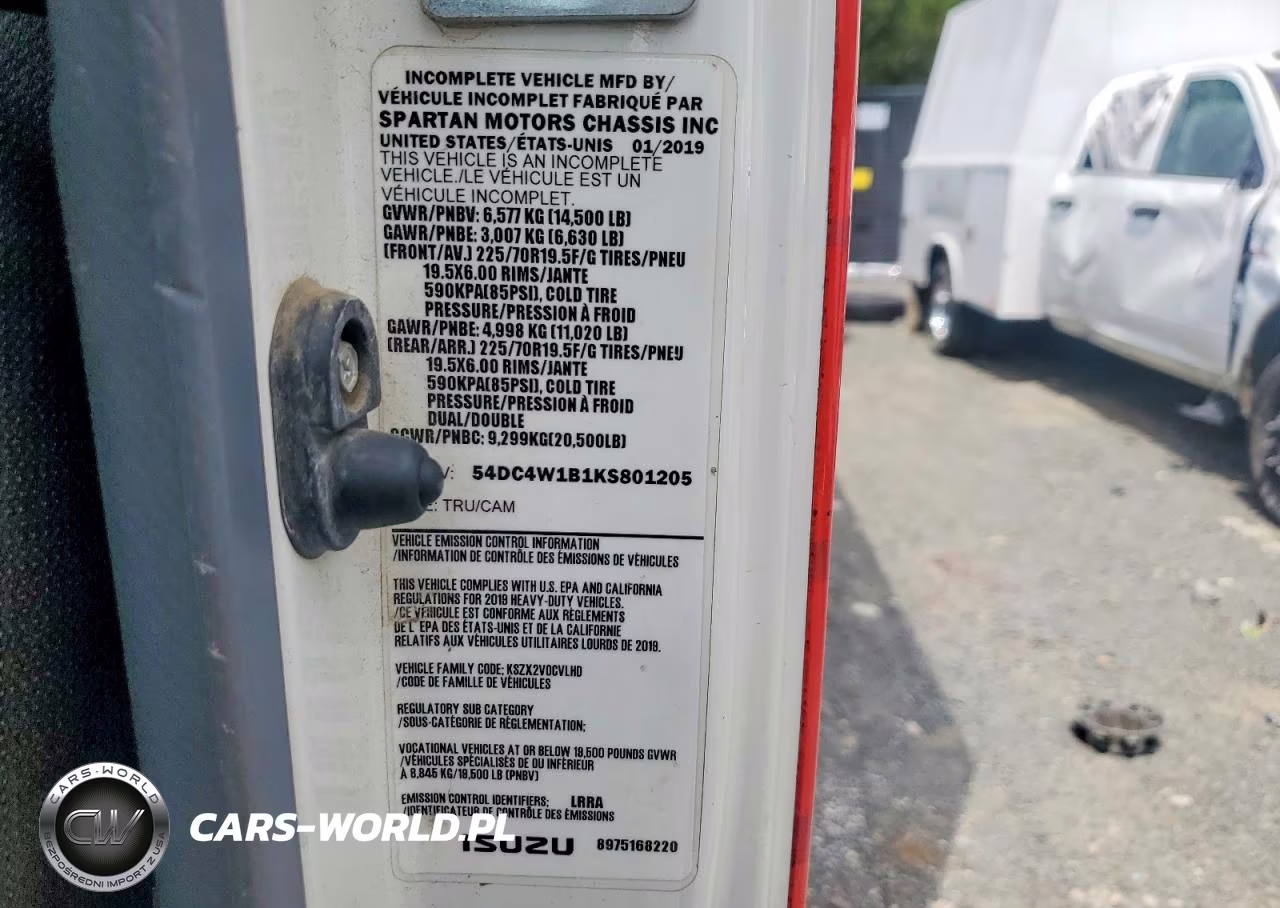 2019 Isuzu Npr Hd Box Truck VIN:54DC4W1B1KS801205 - 13