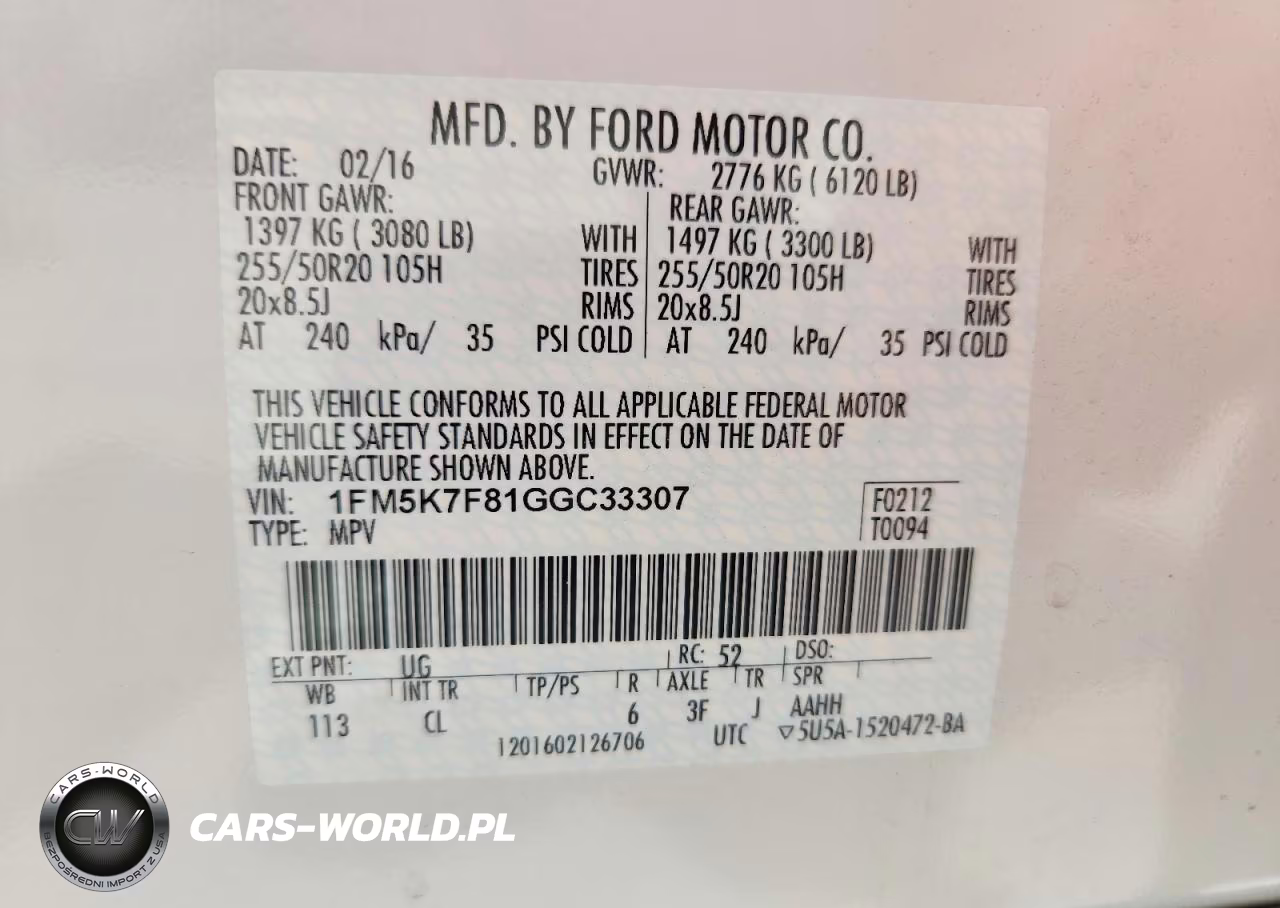 2016 Ford Explorer Limited VIN:1FM5K7F81GGC33307 - 14