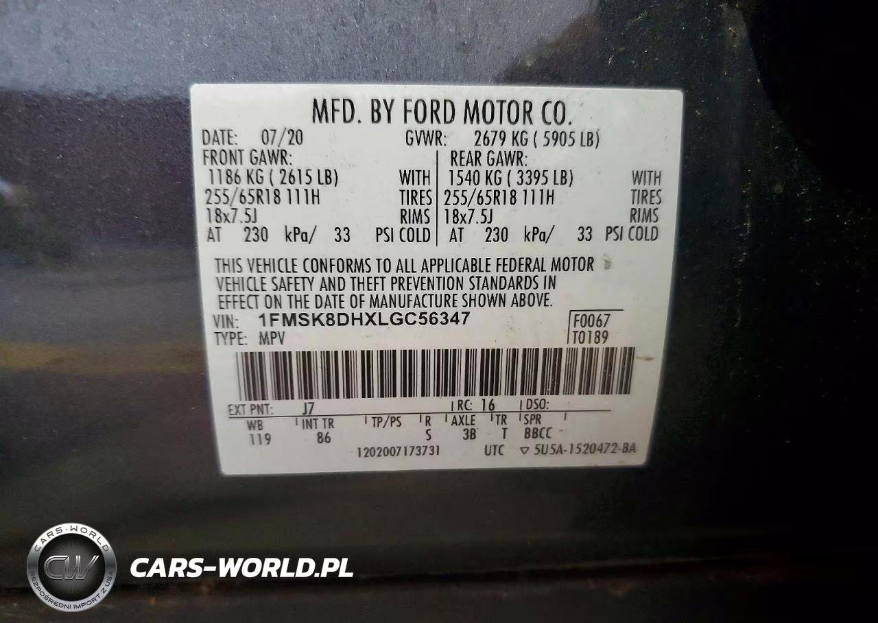 2020 Ford Explorer Xlt VIN:1FMSK8DHXLGC56347 - 13