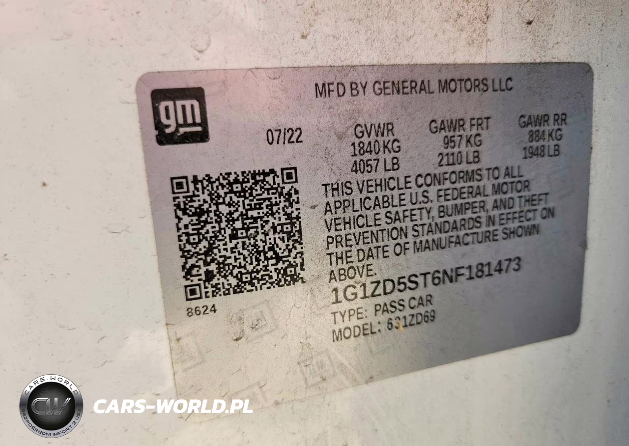 2022 Chevrolet Malibu Lt VIN:1G1ZD5ST6NF181473 - 12