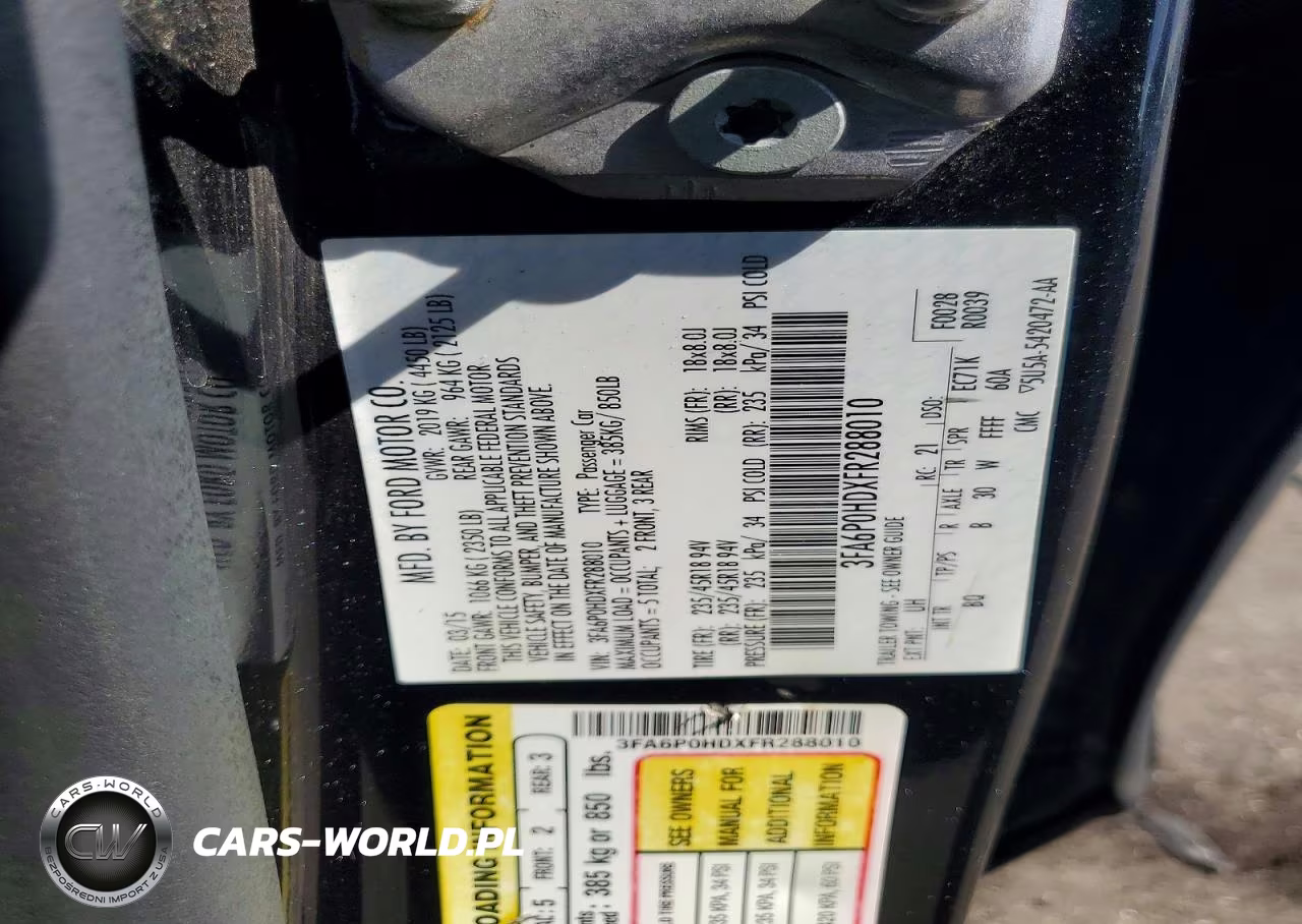 2015 Ford Fusion Se VIN:3FA6P0HDXFR288010 - 12
