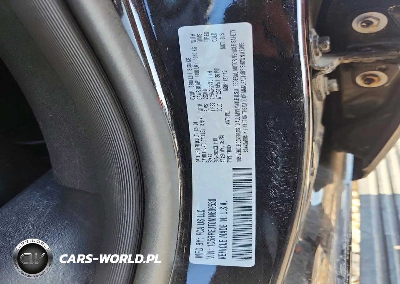 2021 Ram 1500 Laramie VIN:1C6RREJT0MN609530 - 12