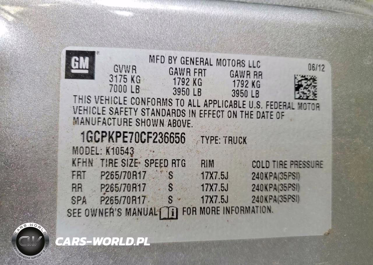 2012 Chevrolet Silverado K1500 VIN:1GCPKPE70CF236656 - 12