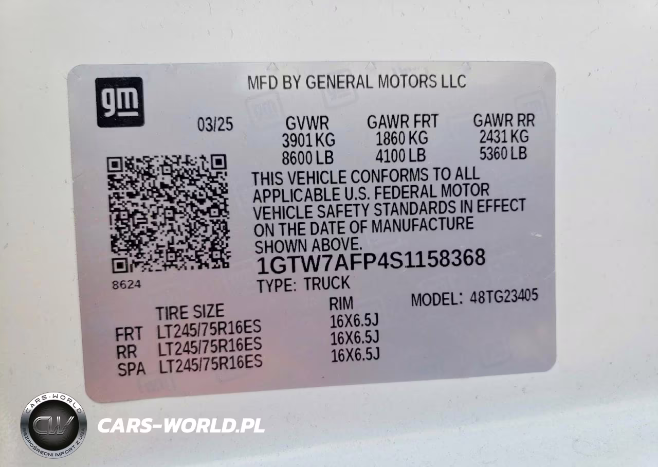 2025 GMC Savana G2500 VIN:1GTW7AFP4S1158368 - 13