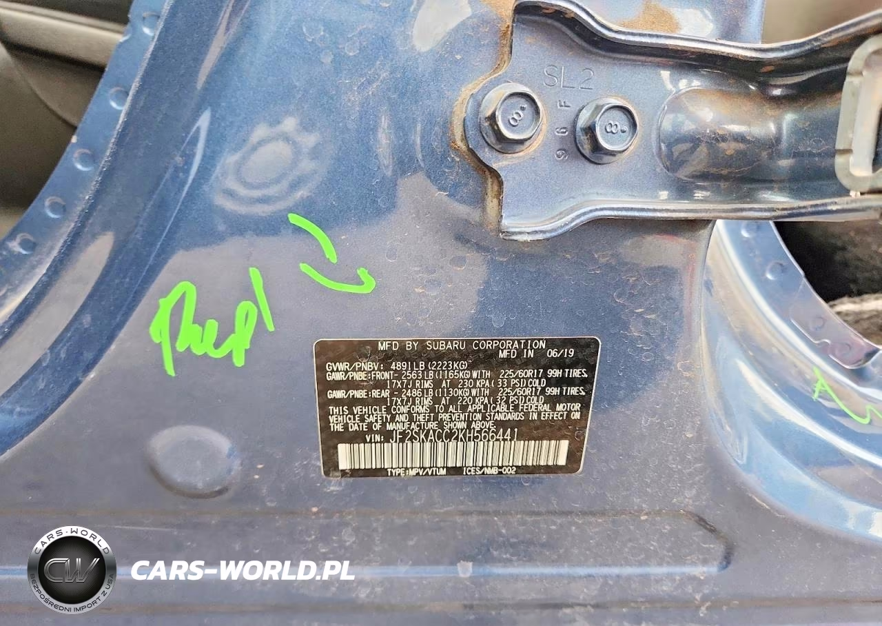 2019 Subaru Forester VIN:JF2SKACC2KH566441 - 14