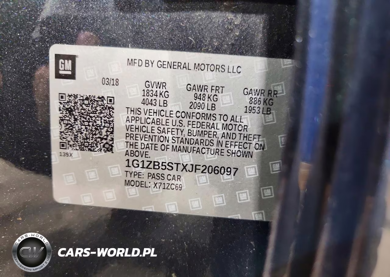 2018 Chevrolet Malibu Ls VIN:1G1ZB5STXJF206097 - 12