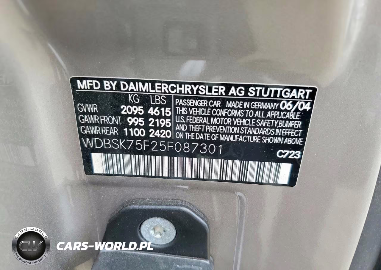 2005 Mercedes-Benz Sl 500 VIN:WDBSK75F25F087301 - 12