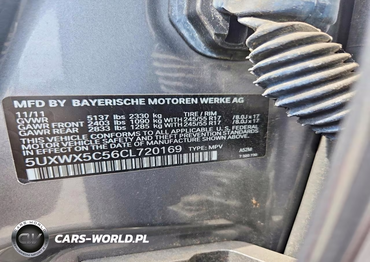 2012 BMW X3 xDrive28I VIN:5UXWX5C56CL720169 - 13