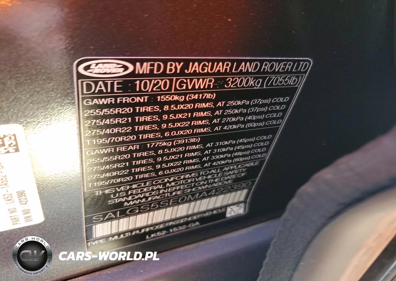 2021 Land Rover Range Rover Westminster Edition VIN:SALGS5SE0MA422390 - 13