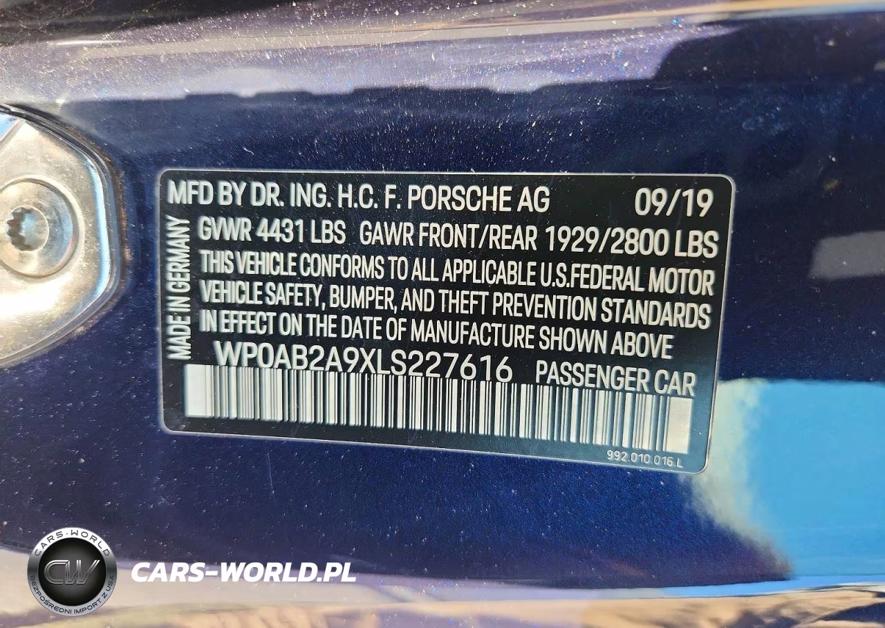 2020 Porsche 911 Carrera S VIN:WP0AB2A9XLS227616 - 13