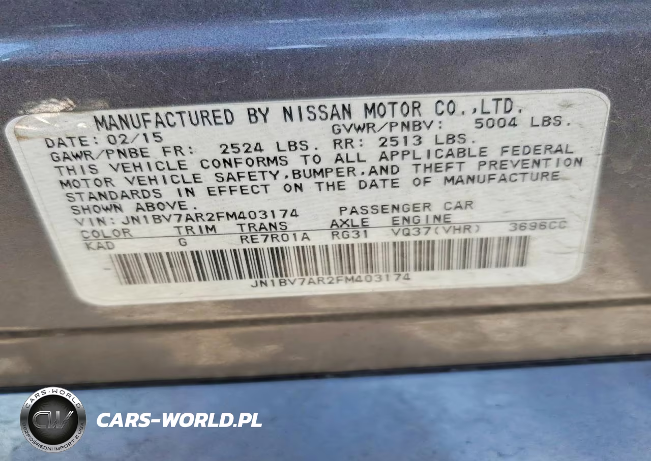 2015 Infiniti Q50 Base VIN:JN1BV7AR2FM403174 - 12