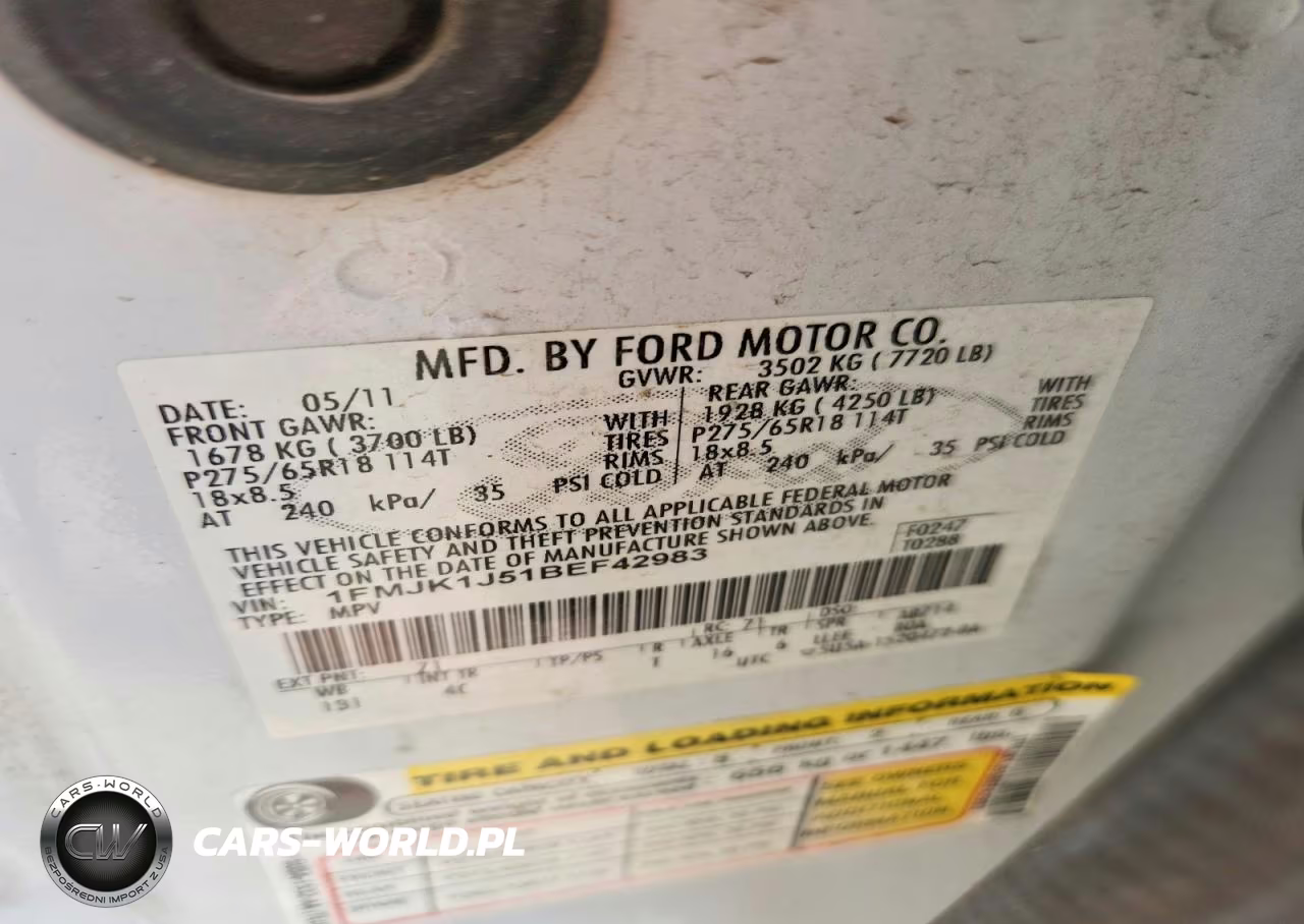 2011 Ford Expedition El Xlt VIN:1FMJK1J51BEF42983 - 14