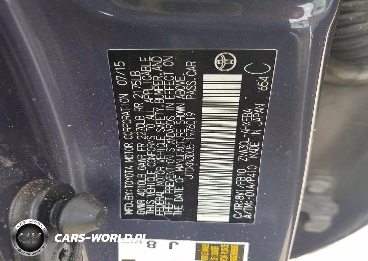 2015 Toyota Prius Two VIN:JTDKN3DU6F1976019 - 12