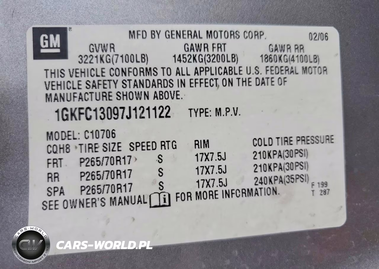 2007 GMC Yukon VIN:1GKFC13097J121122 - 13
