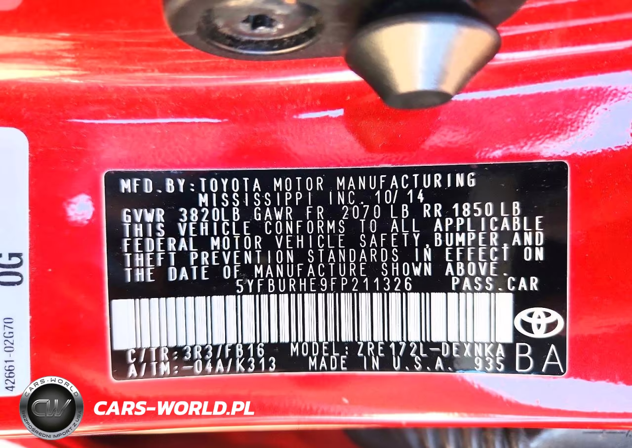 2015 Toyota Corolla Le VIN:5YFBURHE9FP211326 - 12