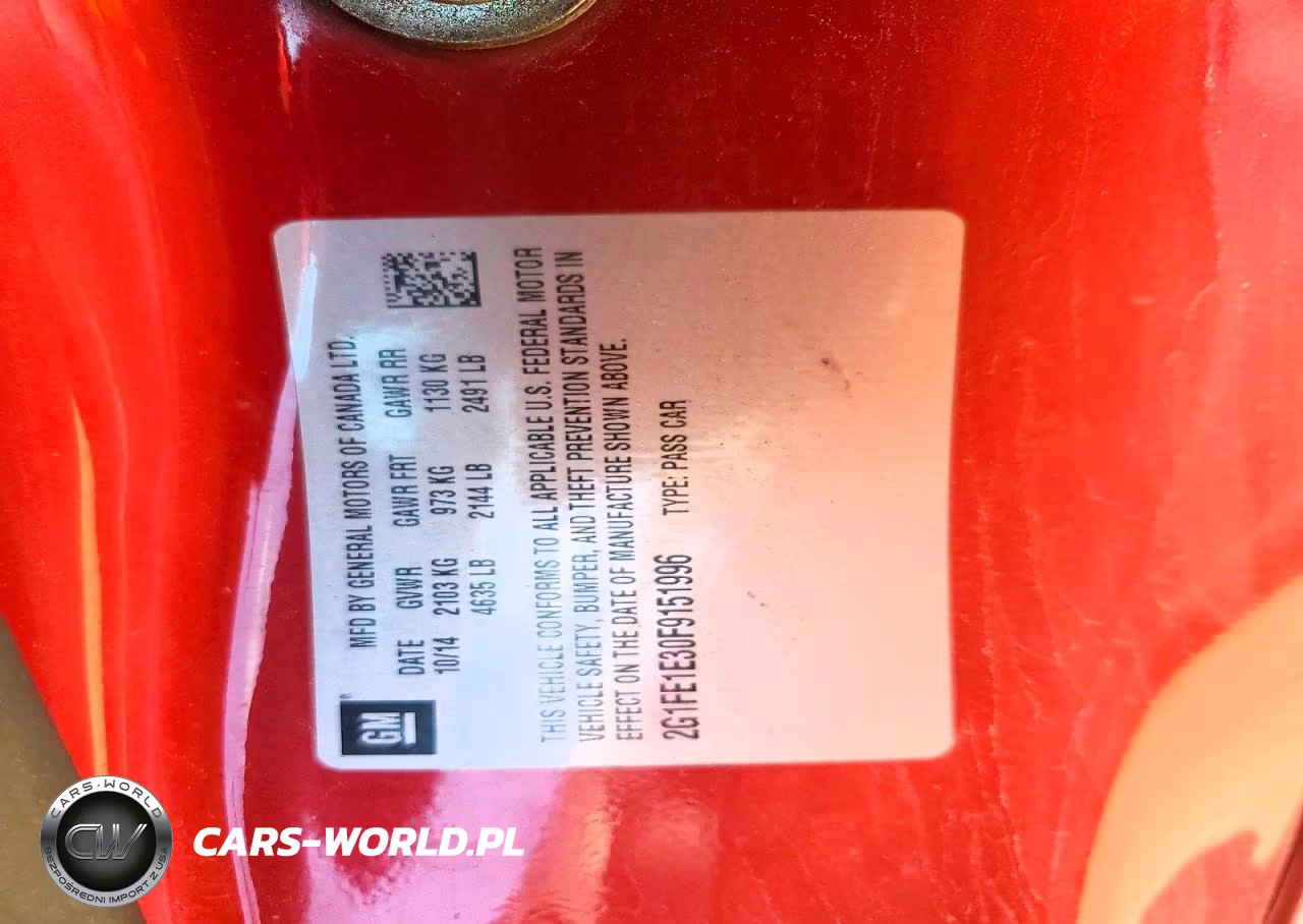 2015 Chevrolet Camaro Lt VIN:2G1FE1E30F9151996 - 13