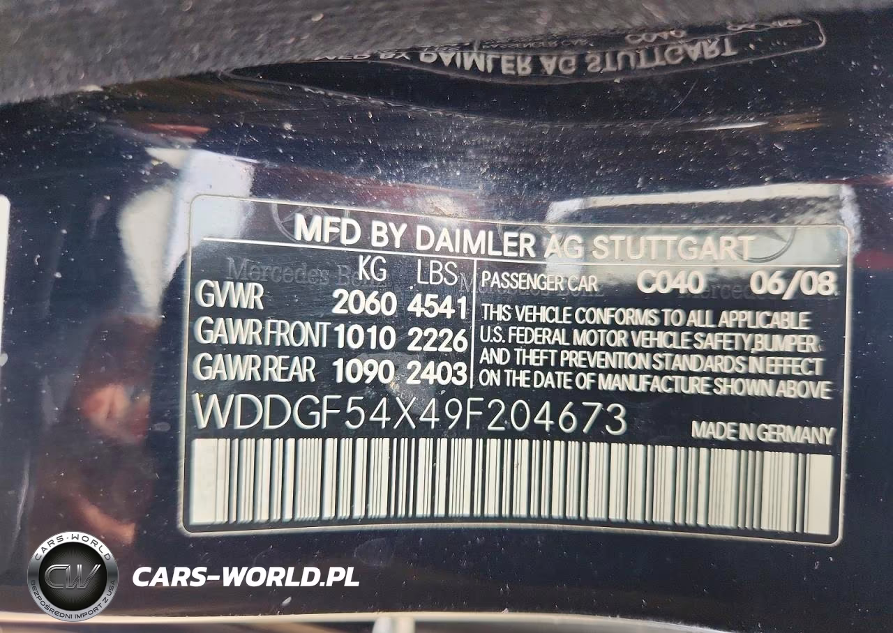 2009 Mercedes-Benz C 300 VIN:WDDGF54X49F204673 - 12