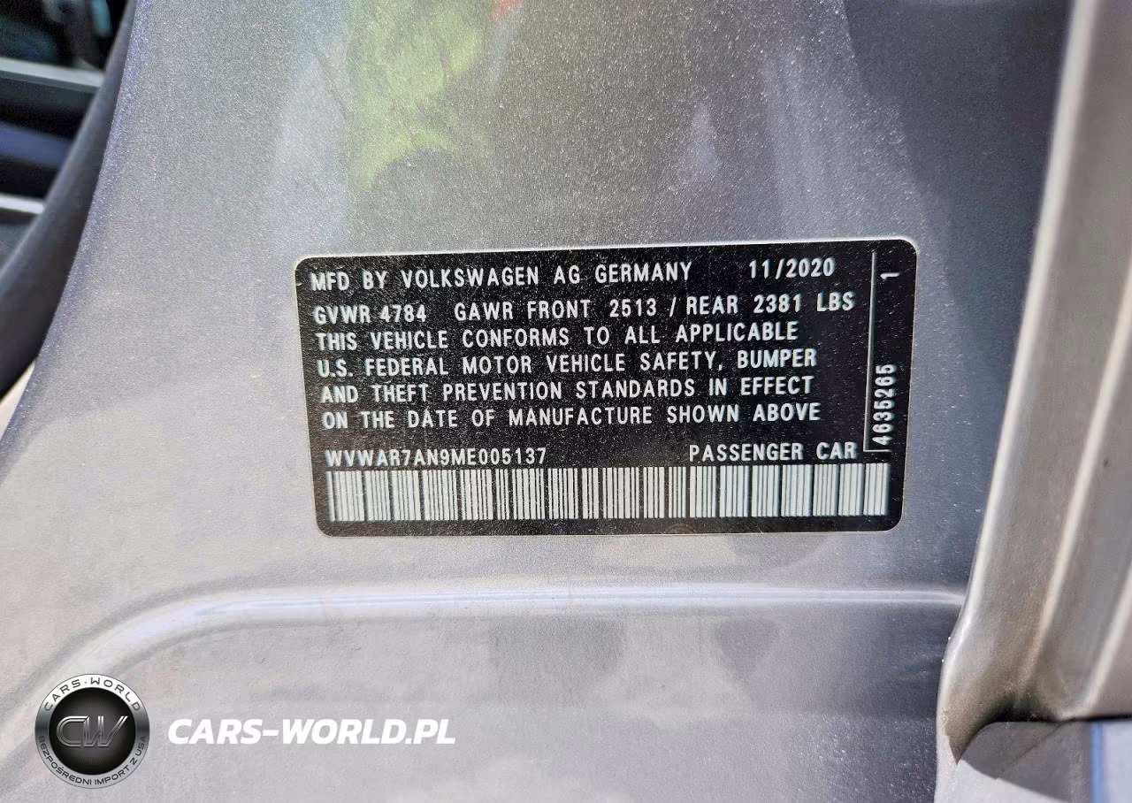 2021 Volkswagen Arteon VIN:WVWAR7AN9ME005137 - 13